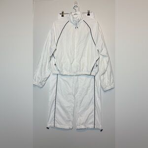 BANDIER women's contrast run pants & Jacket (Set) in white